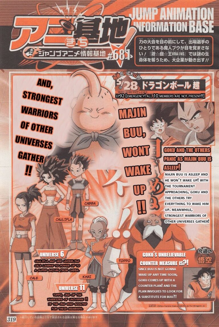 Spoiler Tập 92 : Khi Buu Ngủ Say !!!